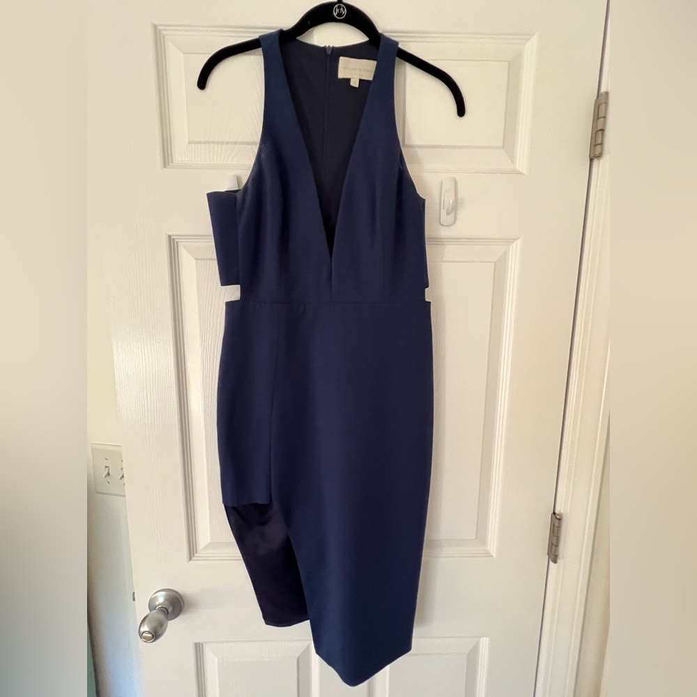 Michelle Mason Navy Cutout Dress
